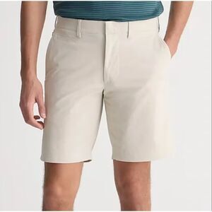 J. Crew Men's Beige 9" Tech Shorts Stone Summer Stretch Golf Casual Athletic 33